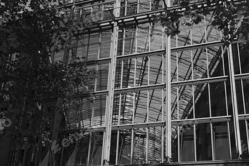 Preview: Views Of The Historic Center Of Hamburg, Germany. Black And White Photo