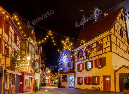 Preview: French City Colmar On Christmas Eve.
