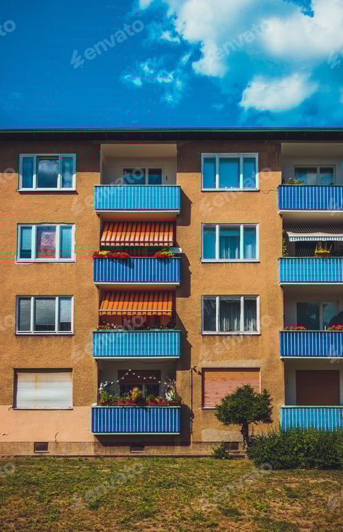 Preview: Apartment Building At East Berlin In The Summer