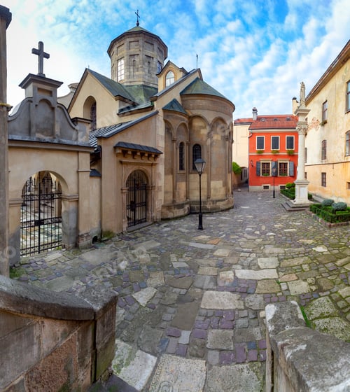 Preview: Armenian Cathedral Of The Assumption Of The Blessed Virgin Mary On A Sunny Day. Lviv. Ukraine.