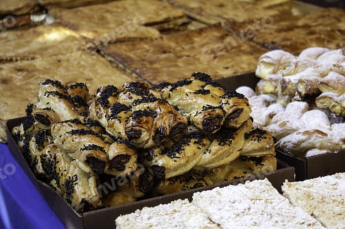 Preview: Cakes And Biscuits In Pastry Shop, Sweets And Desserts, Cake