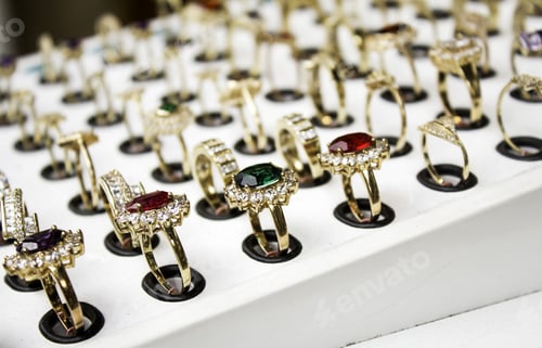 Preview: Gold Rings With Diamonds In Jewelry, Luxury Accessories