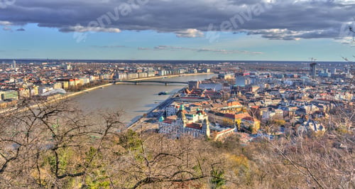 Preview: Budapest Cityscape From The Citadel Hill, Hdr Image