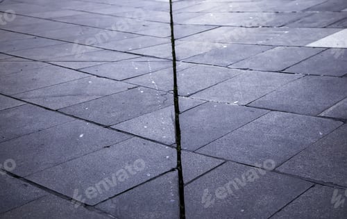Preview: Paving Stones On The Ground, Detail Of Pedestrian Walk