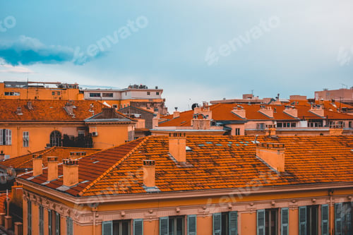 Preview: Rooftops Of Houses At Nice On A Cloudy Day