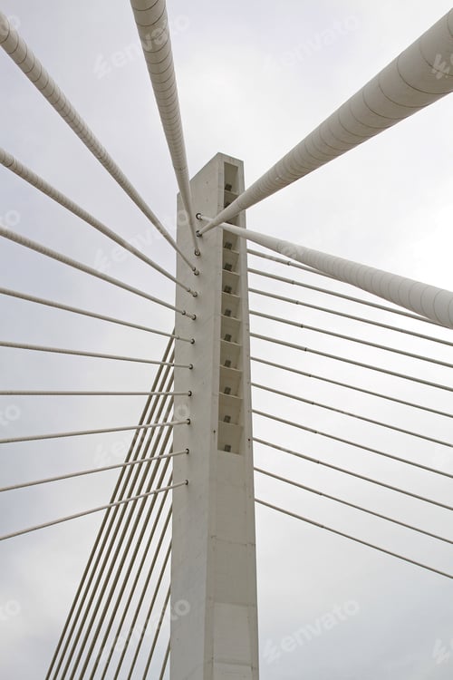 Preview: Suspended Bridge Pillar With Cables In Podgorica