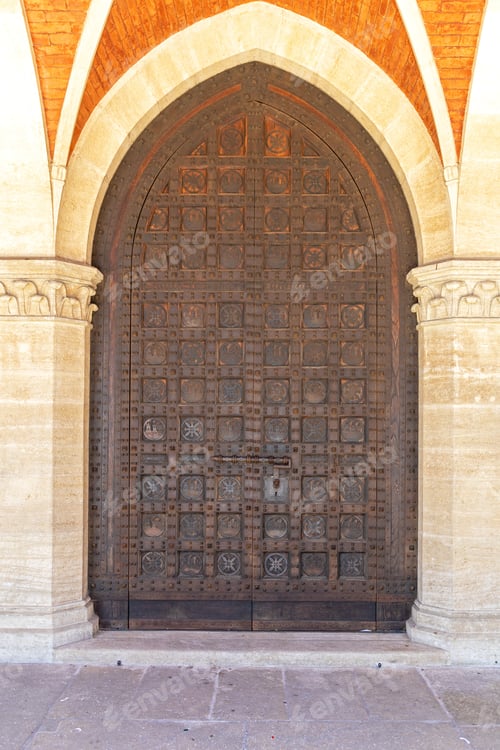 Preview: Big Arch Door At Building In San Marino