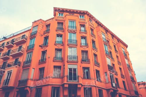 Preview: Orange Real Estate House In Warm Vintage Colors