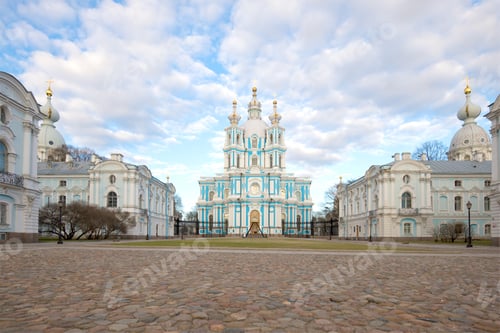 Preview: View Of The Smolny Cathedral On A Cloudy May Day. St. Petersburg