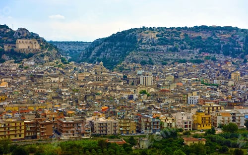 Preview: Panorama Of Scicli, Sicily, Italy