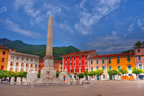 Preview: Arance Square And Obelisk Massa Tuscany Italy