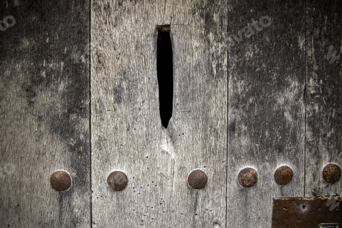 Preview: Lock On Wooden Door, Construction And Architecture, Textures