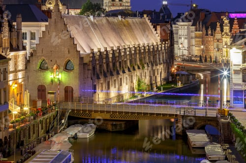 Preview: Gent. City Embankment At Sunset.