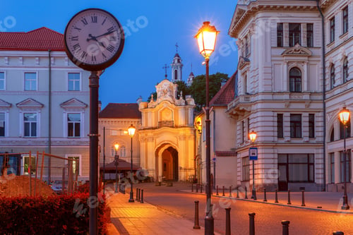 Preview: Vilnius. Old City Gate At Dawn.
