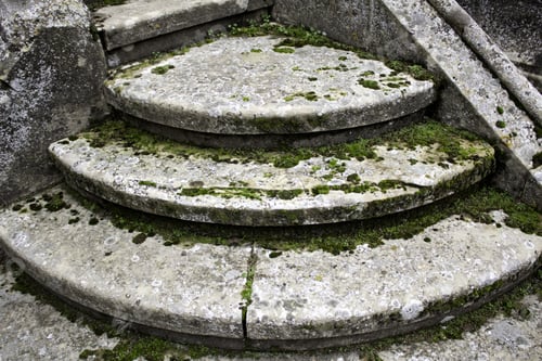 Preview: Stone Staircase With Moss, Construction And Architecture