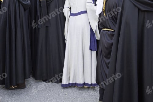 Preview: Nuns With Black And White Uniform Religious Event, Inquisition And Recreation