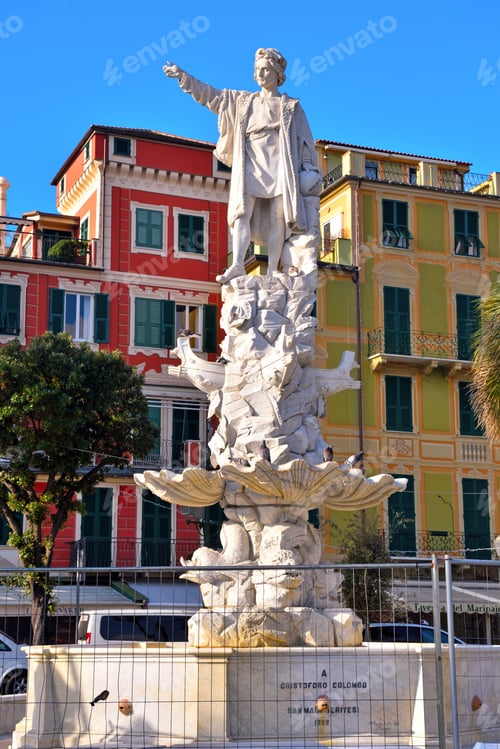Preview: Monument To Cristoforo Colombo Margherita Ligure Liguria Italy