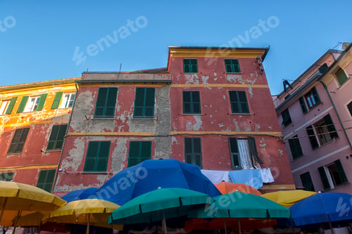 Preview: Cinque Terre, Historical Center. Natural Landscape. Italy. View Of The Beautiful Seaside Village In