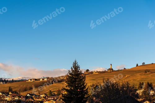 Preview: Valentine'S Church At Sunset, Siusi And Castelrotto, Dolomites, Italy