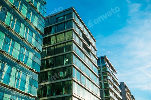 Preview: Glass Office Buildings In A Row