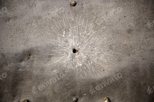 Preview: Bullet Hole With Cobwebs, Dropout Detail