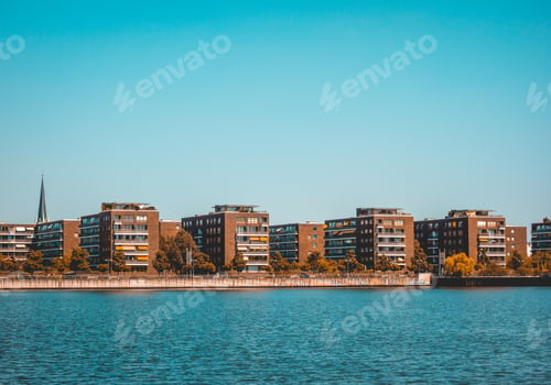 Preview: Brick Apartments At River With Modern Architecture