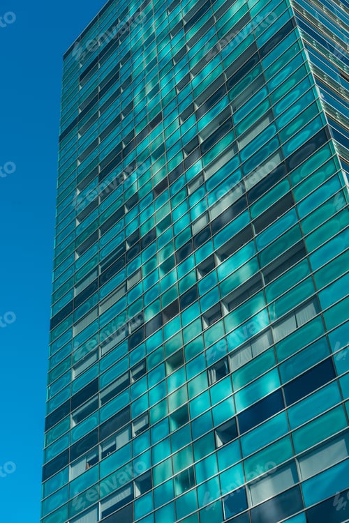 Preview: Detailed View Of Green Colored Skyscraper