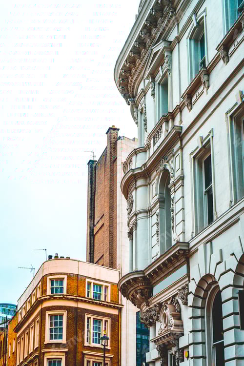 Preview: White And Brick Facaded Real Estate Houses In The Heart Of London