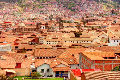 Preview: Cusco, Peru : Historical Center Of Cusco In Sunny Weather, Hdr Photo