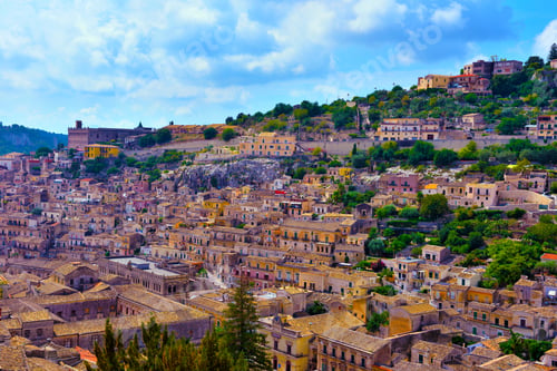 Preview: Panorama Of Modica Sicily Italy