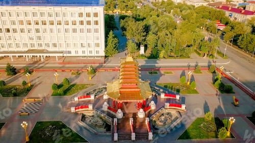 Preview: Pagoda Of The Seven Days - Pagoda In The Central Square Of Lenin In The City Of Elista, Kalmykia