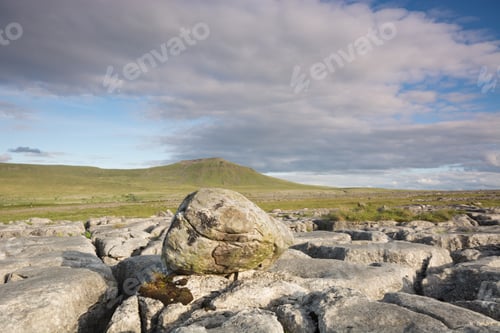 Preview: Limestone Boulders And Ingleborough In The Yorkshire Dales