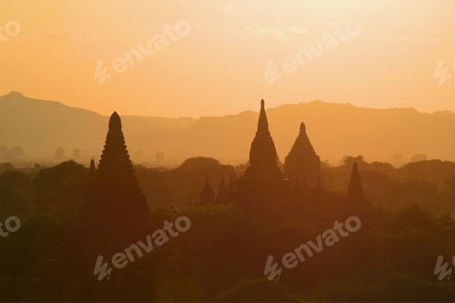 Preview: Sunset In Ancient Bagan. Myanmar