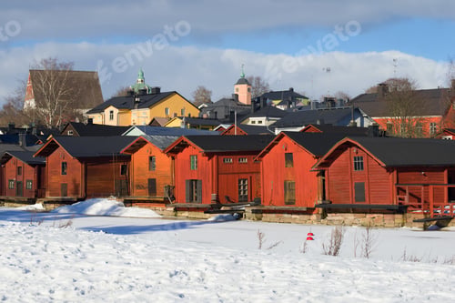 Preview: Sunny March Day In Old Porvoo. Finland