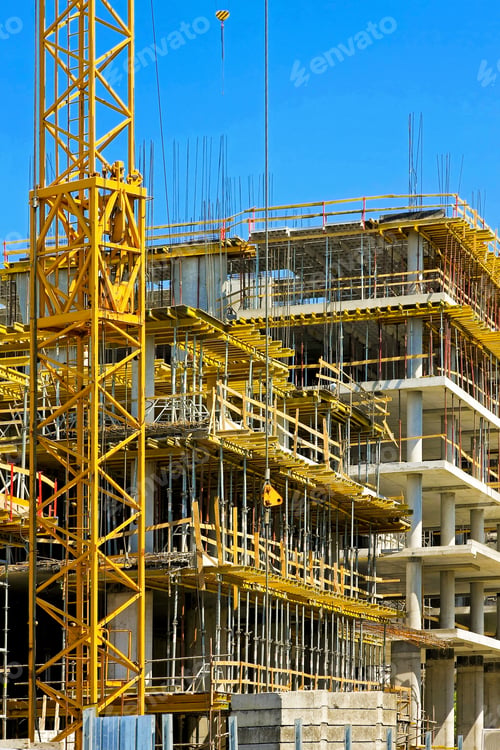 Preview: Close Up Shot Of Building Construction In Progress
