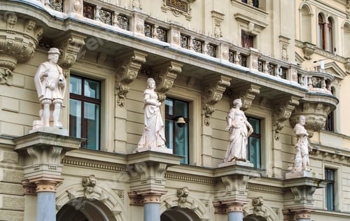 Preview: Statues On Rathaus Or Town Hall (19 C.), Graz, Austria