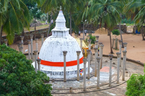 Preview: View Of One Of The First Buddhist Temples Of Sri Lanka - Ambastala Dagoba. Mihintale, Sri Lanka
