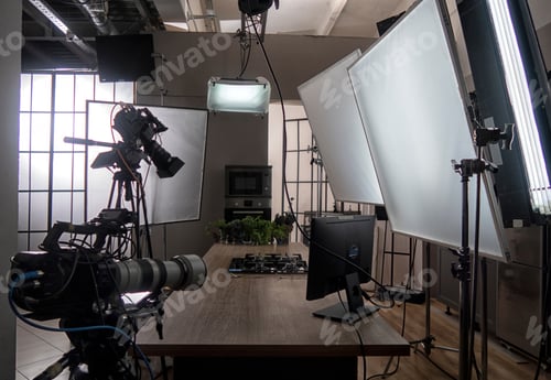 Preview: Tv Camera In The Studio Of The Culinary Program.