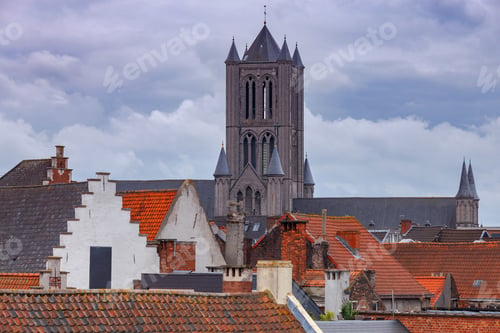 Preview: Gent. Roofs And Towers Of The Old City.