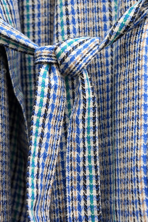 Preview: Part Of Striped Bathrobe With A Belt