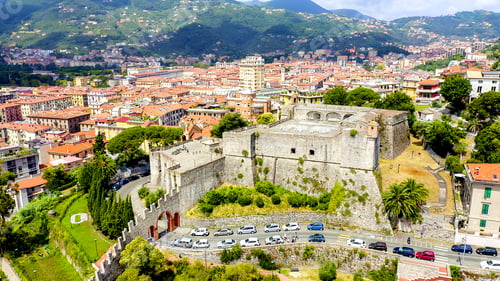 Preview: La Spezia, Italy. Castle Of San Giorgio. View From Above, Aerial View
