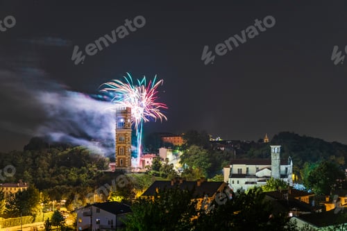 Preview: Explosion Of Colors. Fireworks. Cassacco, Friuli. Italy