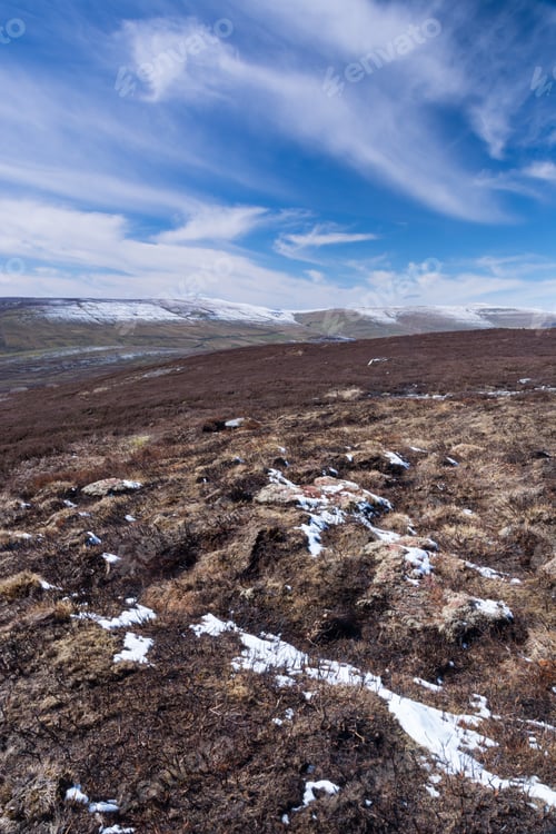Preview: Swaledale Moorland And Snow Topped Hills