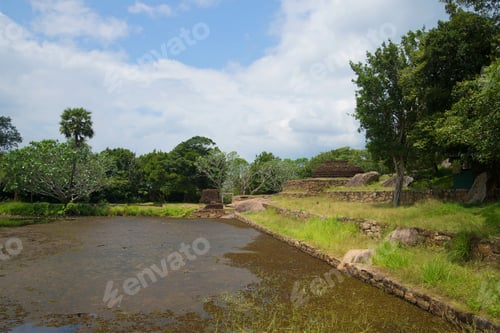 Preview: Ruins Of The Ancient Buddhist Temple Of The Monastery Rajagiri Kanda At The Black Water Pond