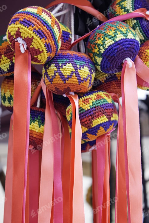 Preview: Fabric Balls Juggling Colored Ribbons, Fun And Sport, Circus
