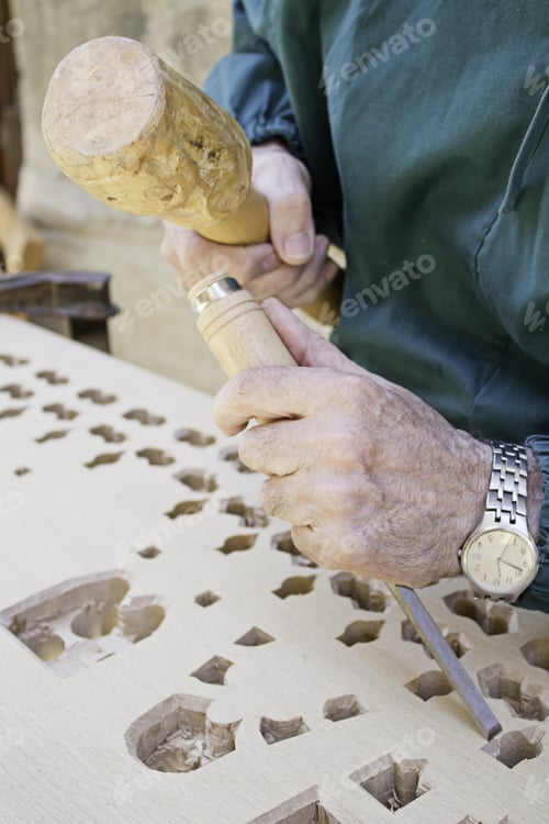 Preview: Job Handmade Wooden Hammer Medieval Market, Profession