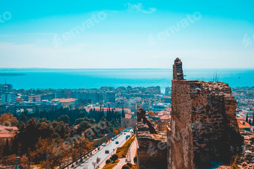 Preview: Ancient Castle At Thessaloniki With Panoramic Overview About The City