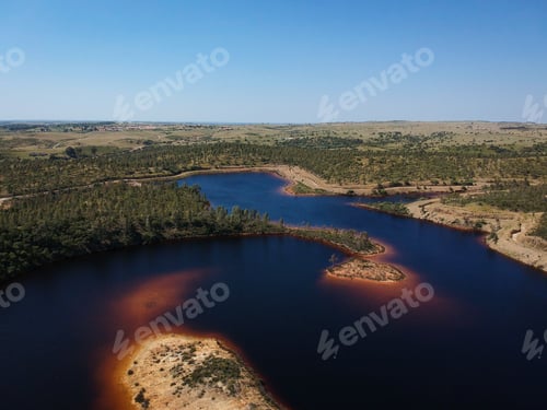 Preview: Aerial View From A Pond With Contaminated Waters Of An Old Mine