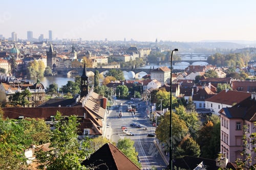 Preview: View On The Autumn Prague Historical City Of Czech