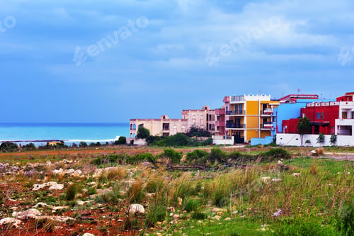 Preview: Colored Houses In Portopalo Di Capo Passero, Syracuse, Sicily, Italy